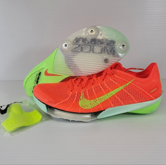 Nike Air Zoom Victory 2 Bright Crimson Lime FD8411 600 Track Spikes Shoes